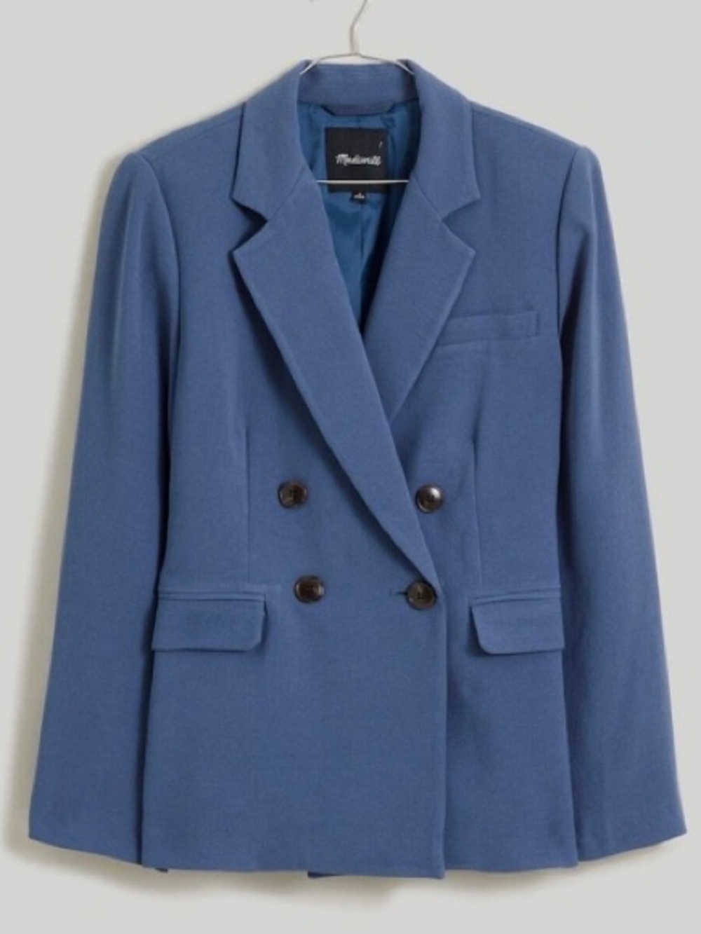 MADEWELL Rosedale Blazer in Crepe Nighttime Blue Size 2